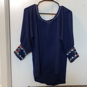 Deep blue blouse